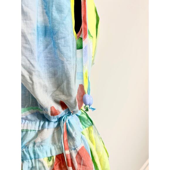 CHARO RUIZ IBIZA Odette Mini Dress in Multicolor Small A-Line Floral Sleeveless - Picture 6 of 7